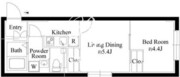 アバンティア西新宿1 401 間取り図