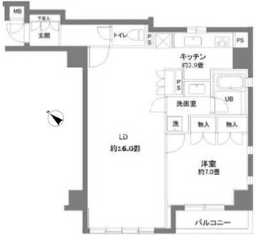 カスタリアお茶の水 505 間取り図