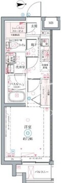 クレヴィスタ墨田 408 間取り図
