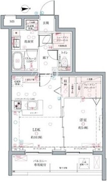 クレヴィスタ墨田 101 間取り図