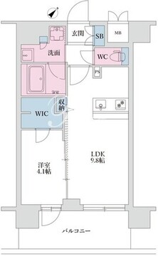 スプランディッド四ツ木 202 間取り図