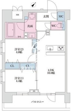 スプランディッド四ツ木 1103 間取り図