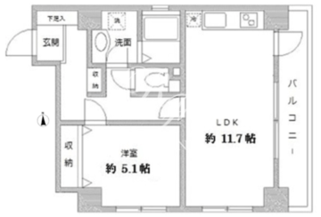ラクラス田原町 404 間取り図