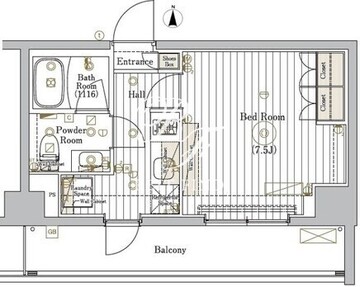ミライズ五反野レジデンス 406 間取り図