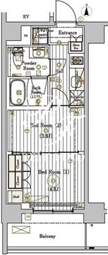ミライズ五反野レジデンス 501 間取り図