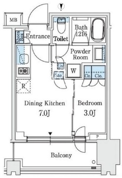 日本橋リバーサイドレジデンス 606 間取り図