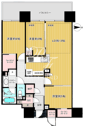グランドシティタワー月島 3117 間取り図