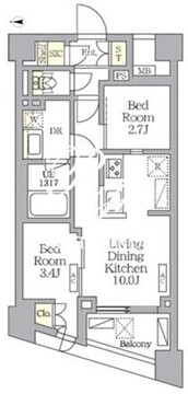 NOGATA RESIDENCE 203 間取り図