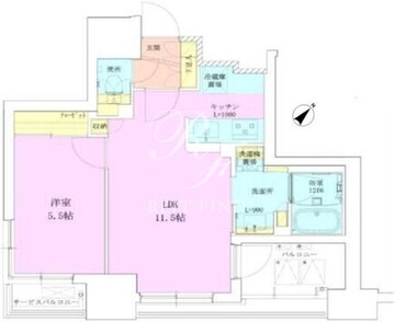 RBM築地レジデンス 1201 間取り図