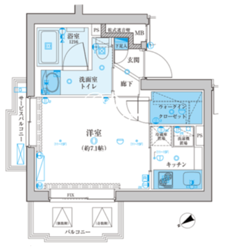 リヴシティ駒沢大学 1001 間取り図