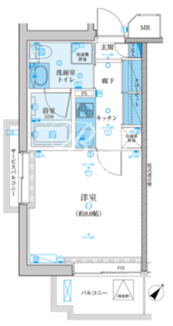 リヴシティ駒沢大学 1003 間取り図