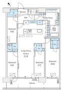 ロイヤルパークス有明 1518 間取り図
