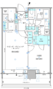 パークタワー勝どき M-4011 間取り図