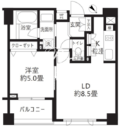 クリオ渋谷ラ・モード 208 間取り図