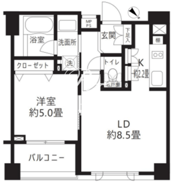 クリオ渋谷ラ・モード 208 間取り図