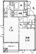 クリオ渋谷ラ・モード 506 間取り図