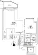カスタリア麻布十番 207 間取り図