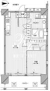 カスタリア麻布十番七面坂 1001 間取り図