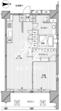 カスタリア麻布十番七面坂 1001 間取り図