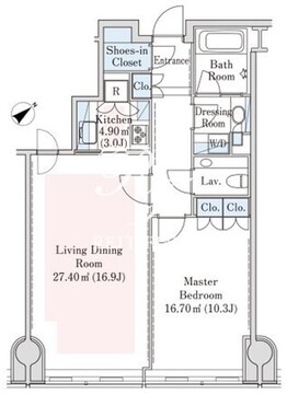 ラ・トゥール三田 3402 間取り図