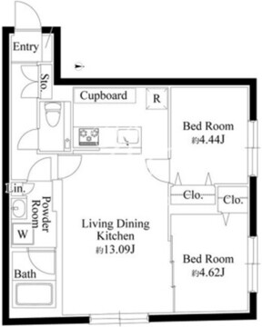 グランピア学芸大学 204 間取り図