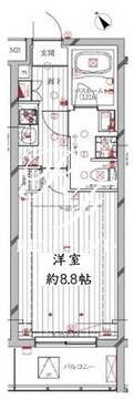 レガリス洗足池 408 間取り図