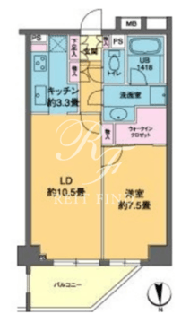 カスタリア高輪 515 間取り図