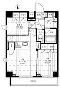 ステージグランデ新御徒町アジールコート 1201 間取り図