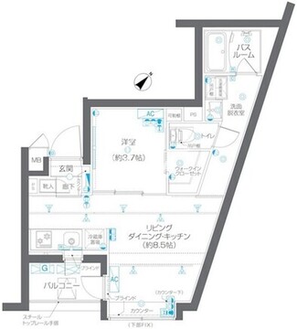 ズーム碑文谷 202 間取り図