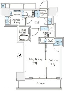 ミッドタワーグランド 2102 間取り図