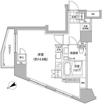 パークハビオ元麻布 201 間取り図