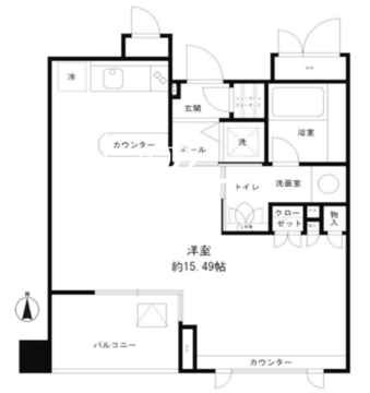 レジディア文京湯島 1003 間取り図