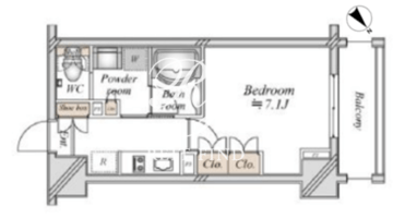 ラドゥセール巣鴨 703 間取り図