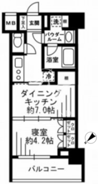 レジディア池尻大橋 1002 間取り図