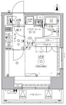 ドムススタイル高田馬場 203 間取り図