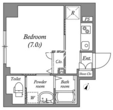 ルクレ板橋 408 間取り図