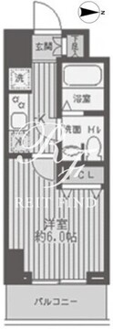 レジディア蒲田 1302 間取り図