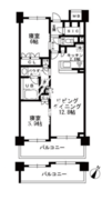 シャンピアグランデ深沢 409 間取り図