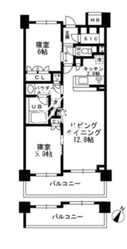 シャンピアグランデ深沢 409 間取り図