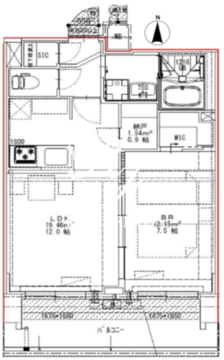 エスレジデンス錦糸町パークサイド 802 間取り図