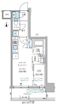 パークアクシス大森山王 703 間取り図