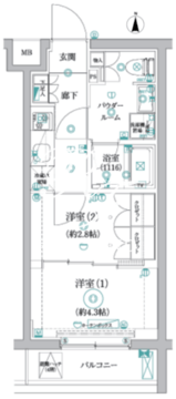 アルコバレーノ北赤羽 309 間取り図