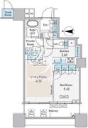 パークシティ大崎ザタワー 2407 間取り図