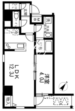 アリカ向島 1101 間取り図