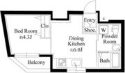 ジュネス北千住S 101 間取り図