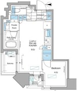 ルフォンプログレ上野稲荷町ザ・レジデンス 201 間取り図