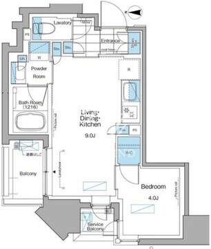 ルフォンプログレ上野稲荷町ザ・レジデンス 201 間取り図