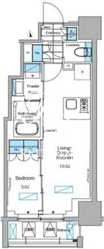 ルフォンプログレ上野稲荷町ザ・レジデンス 303 間取り図