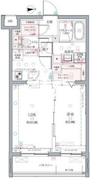 クレヴィスタ墨田 103 間取り図