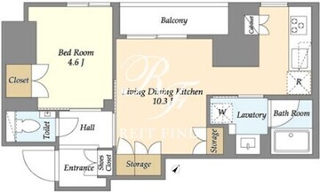 ＯＣ　ＲＥＳＩＤＥＮＣＥ　ＯＣＨＡＮＯＭＩＺＵ 1002 間取り図